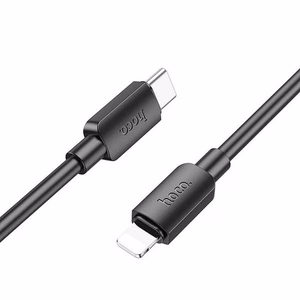 Kabelis USB C uz Lightning Hoco PD 2,4A 20W 1 m X96 melns