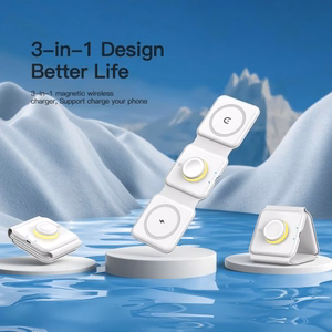 Bezvadu lādētājs Essager Nuo 3in1 balts 15W (iPhone / Apple Watch / Airpods / nakts lampa)