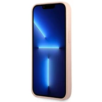 Guess GUHCP14MPSATLP iPhone 14 Plus 6.7 "rozā/rozā cietais apvalks SaffianoTriangle Logo