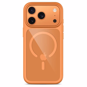 Tech-Protect MagOne CC MagSafe maciņš ar 2 rūdītiem stikliem, paredzēts iPhone 18 Pro Max / 17 Pro Max, caurspīdīgs oranžs
