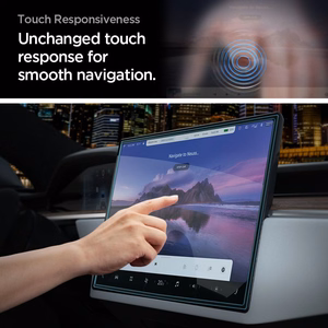Spigen Glas.tR EZ Fit aizsargstikls Tesla Model X 2022 / Model S 2021 - melns