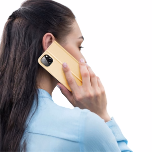 Dux Ducis Skin Pro holster flip vāciņš iPhone 14 Plus - zelta krāsā