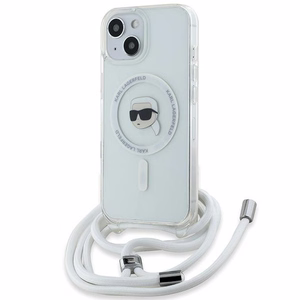 Karl Lagerfeld Crossbody IML Karl Head Magnētiskais viedtālruņa apvalks iPhone 15 / 14 / 13 – caurspīdīgs