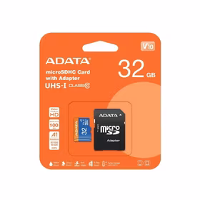 Atmiņas karte ADATA microSD 32GB (MicroSDHC UHS-I Class 10 U1) + SD adapteris
