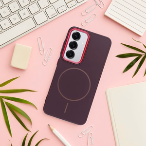 Case for Samsung A27 Frame Mag Cover compatible with MagSafe purple