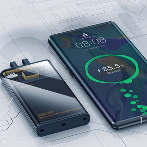 WEKOME WP-323 Vanguard Series ārējais akumulators, 10000 mAh, PD 20 W + QC 22,5 W, ar iebūvētiem USB-C un Lightning kabeļiem, melns un caurspīdīgs