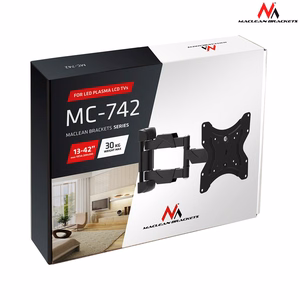 Maclean MC-742 TV mount 106.7 cm (55") melns