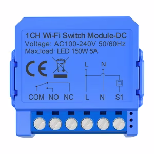 Viedais 1 kanāla WiFi slēdža modulis ar bezpotenciāla DC kontaktu Avatto WSM16-DC-1
