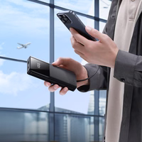 Joyroom JR-PBF19 22.5W 10000mAh portatīvais lādētājs ar diviem iebūvētiem kabeļiem - melns