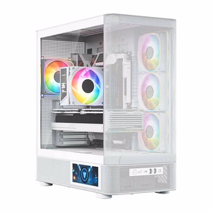 MODECOM Volcano AQ400 ARGB Midi balts