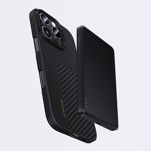 Benks Montage magnētiskais Armor Air Kevlar viedtālruņa apvalks ar PC rāmi 600D+1500D (M064) Iphone 16 Plus melns