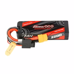 Lipo Gens ace G-Tech 2200 mAh 7,4 V 2S1P 60C GRP-76 cietā korpusa akumulators ar XT60 savienotāju