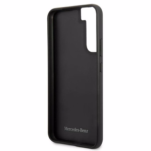 Mercedes ādas Stars Pattern viedtālruņa apvalks Samsung Galaxy S22+ - melns