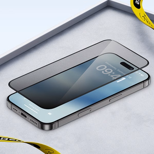 Benks Temperētā stikla Ultra Shield Privacy FK66 iPhone 16 Pro Max melns (plāns malas)