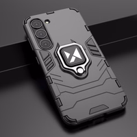 Wozinsky Ring Armor viedtālruņa apvalks Samsung Galaxy S23 bruņu apvalks ar magnētisku turētāju un gredzenu melns