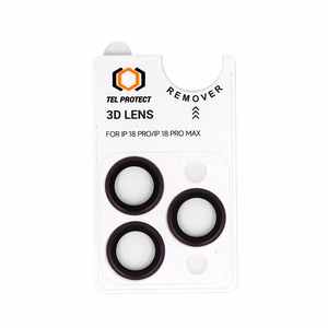 Tel Protect 3D Lens vīnsarkanie rūdītie aizsargstikli Apple iPhone 18 Pro / 18 Pro Max kameras lēcām (3 gab.)