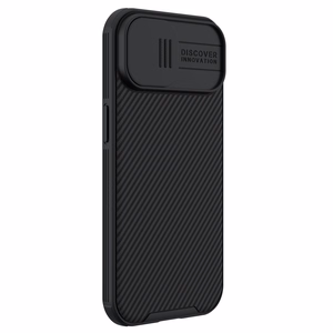 Nillkin CamShield Pro magnētiskais viedtālruņa apvalks iPhone 15 Plus ar kameras aizsardzību - melns