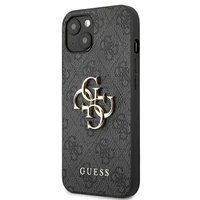 Guess GUHCP13M4GMGGR iPhone 13 / 14 / 15 6.1" pelēks/pelēks cietais apvalks 4G Liels Metāla Logotips