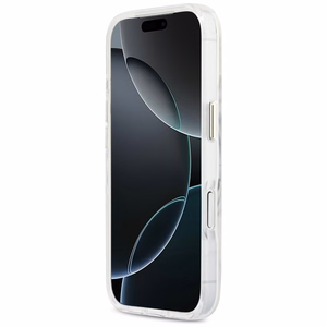 Guess IML Script Metal MagSafe Maciņš for iPhone 17 Pro Max - Clear