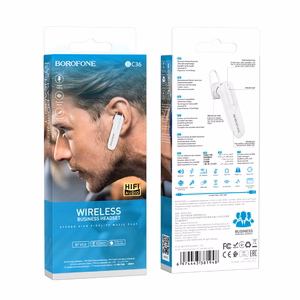 Borofone Bluetooth Headset BC36 Lucky White