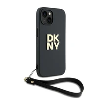DKNY Viedtālruņa apvalks ar siksniņu un logotipu iPhone 15 / 14 / 13 - melns
