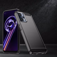 Viedtālruņa apvalks (m) Carbon Case skirtas Realme 9 Pro elastīgs bruņots (m) - melns (m)