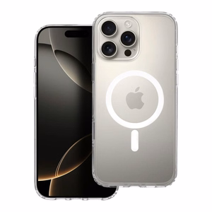 Clear Elite Mag Cover pret dzeltenumu, saderīgs ar kameras vadības pogu un Magnētisko IPHONE 16 PRO MAX caurspīdīgs