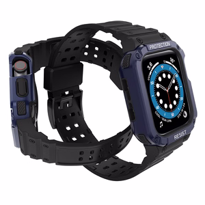 Aizsargājošā laikpulksteņa siksna Apple Watch 42/44/45mm – korpusa aizsardzības siksna – melna, zila