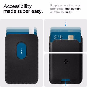 Spigen Valentinus Magnētiskā maku ar MagSafe - melns