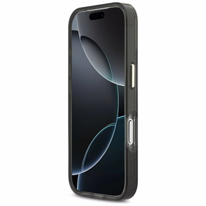 Guess IML Peony Dot MagSafe Maciņš for iPhone 17 Pro - melns