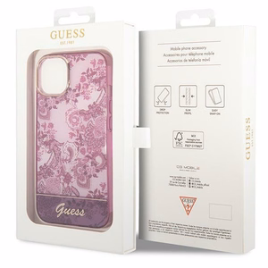 Guess GUHCP14MHGPLHF iPhone 14 Plus 6.7 "fuksija/fuksija cietais apvalks Porcelain Collection