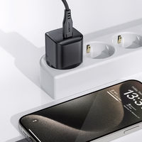 Acefast A77 Mini PD 30W GaN USB-C sienas lādētājs - melns