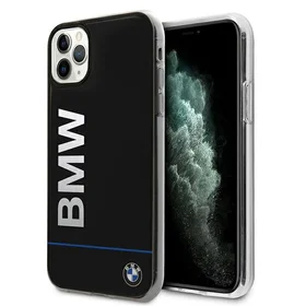 BMW Signature drukāts logotips apvalks iPhone 11 Pro Max - melns
