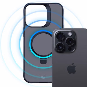 3mk Smoke viedtālruņa apvalks Magnētiskais ar statīvu Apple iPhone 16 pro max - melns