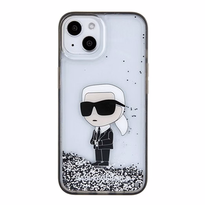 Karl Lagerfeld KLHCP15SLKKNSK viedtālruņa apvalks iPhone 15 6.1" - caurspīdīgs