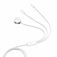 Bezvadu Lādētājs Joyroom "S-IW007" Balts 120cm ar pagarinājumu 3in1 (Apple Watch)