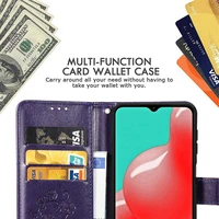 Futrālis Flower Book Samsung A125 A12/M127 M12 violets