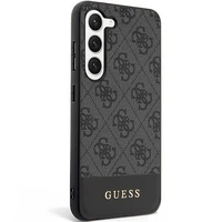 Guess GUHCS23SG4GLGR S23 S911 melns/melns cietais apvalks 4G Stripe kolekcija
