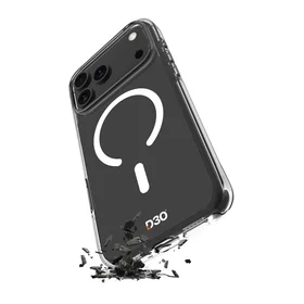 Puro Impact caurspīdīgs D3O TPU+PC magnētiskais viedtālruņa apvalks iPhone 17 Pro Max - caurspīdīgs