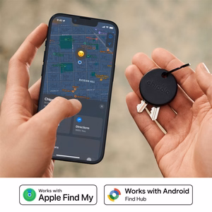 Chipolo POP Bluetooth izsekotājs ar nomaināmu bateriju iOS un Android ierīcēm, 4 gab., melns