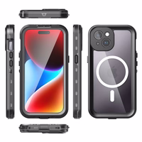 Ūdensnecaurlaidīgs apvalks SHELLBOX DOT saderīgs ar MagSafe IPHONE 15 melns