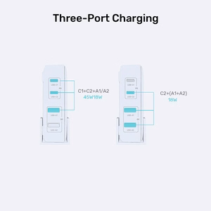 GaN tīkla lādētājs - Unitek P1228AWH01-EU | 70W 2x USB-C 2x USB-A