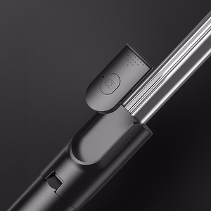Selfiju nūja WHS1Y teleskopisks statīvs 1m ar telefona turētāju - melna