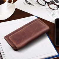 ROYAL Crazy Horse universāls horizontāls ādas jostas apvalks izmērs M IPHONE 12 MINI / 13 MINI / SAMSUNG A40 / S8 / XIAOMI 12 / Redmi 5A brūns