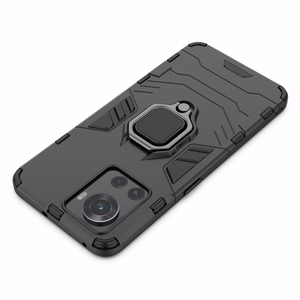 Ring Armor bruņots hibrīda apvalks ar magnētisko turētāju OnePlus Ace Melns