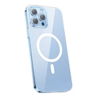 Viedtālruņa apvalks Baseus Magnētiskais Crystal Clear iPhone 13 Pro (caurspīdīgs) ar aizsargstiklu un tīrīšanas komplektu