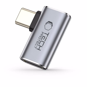 Tech-Protect Ultraboost AA01 USB-C leņķa adapteris - pelēks