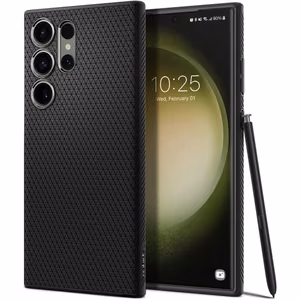 Spigen Liquid Air viedtālruņa apvalks Samsung Galaxy S23 Ultra - matēti melns