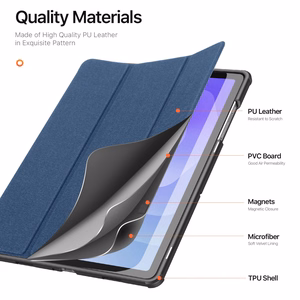 Korpuss Dux Ducis Domo Samsung X210/X215/X216 Tab A9 Plus 11.0/X230/X235/X236 Tab A11 Plus 11.0 tumši zils