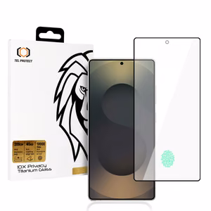 Aizsargstikls Tel Protect 10X Privacy Titanium priekš Samsung Galaxy S25 Ultra (ar pirksta nospieduma atbloķēšanu)